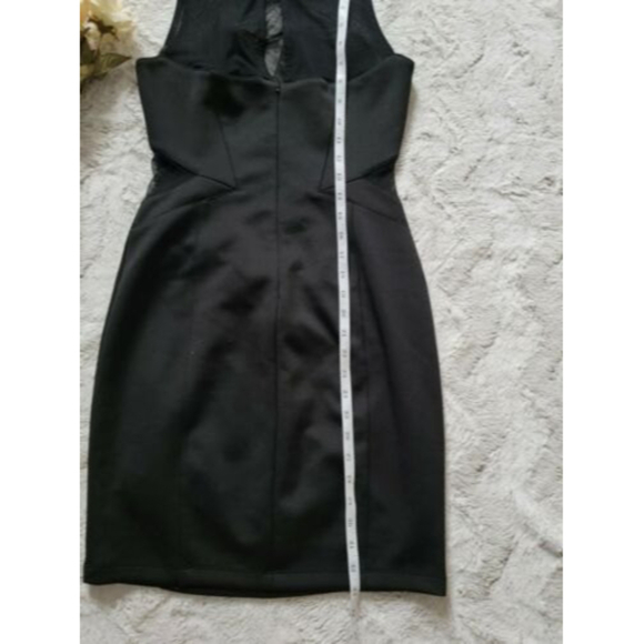 Guess Los Angeles Sheer Panel Upper Black Sleeveless Dress Size 2 - Picture 9 of 12